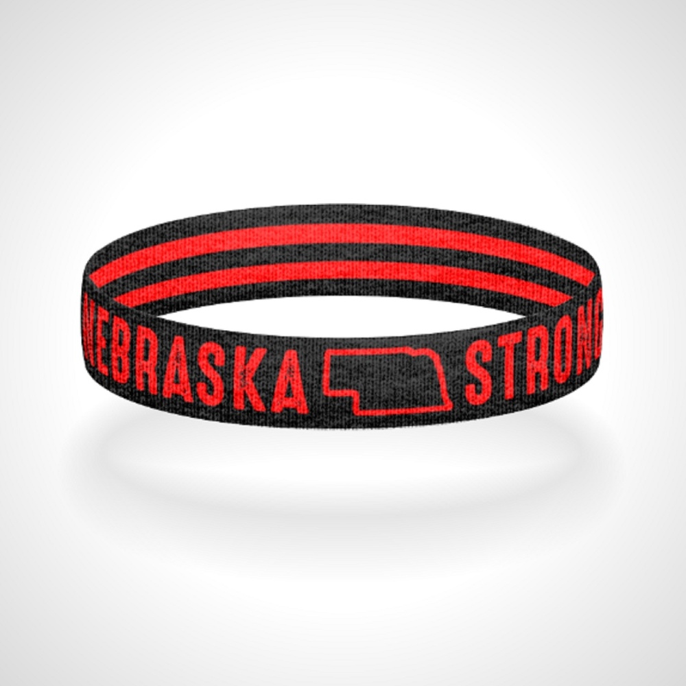 Nebraska Strong Reversible Wristband Bracelet